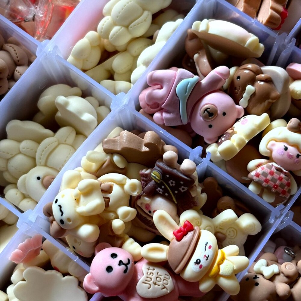 Cute charms for arts and crafts ( case full of random charms)